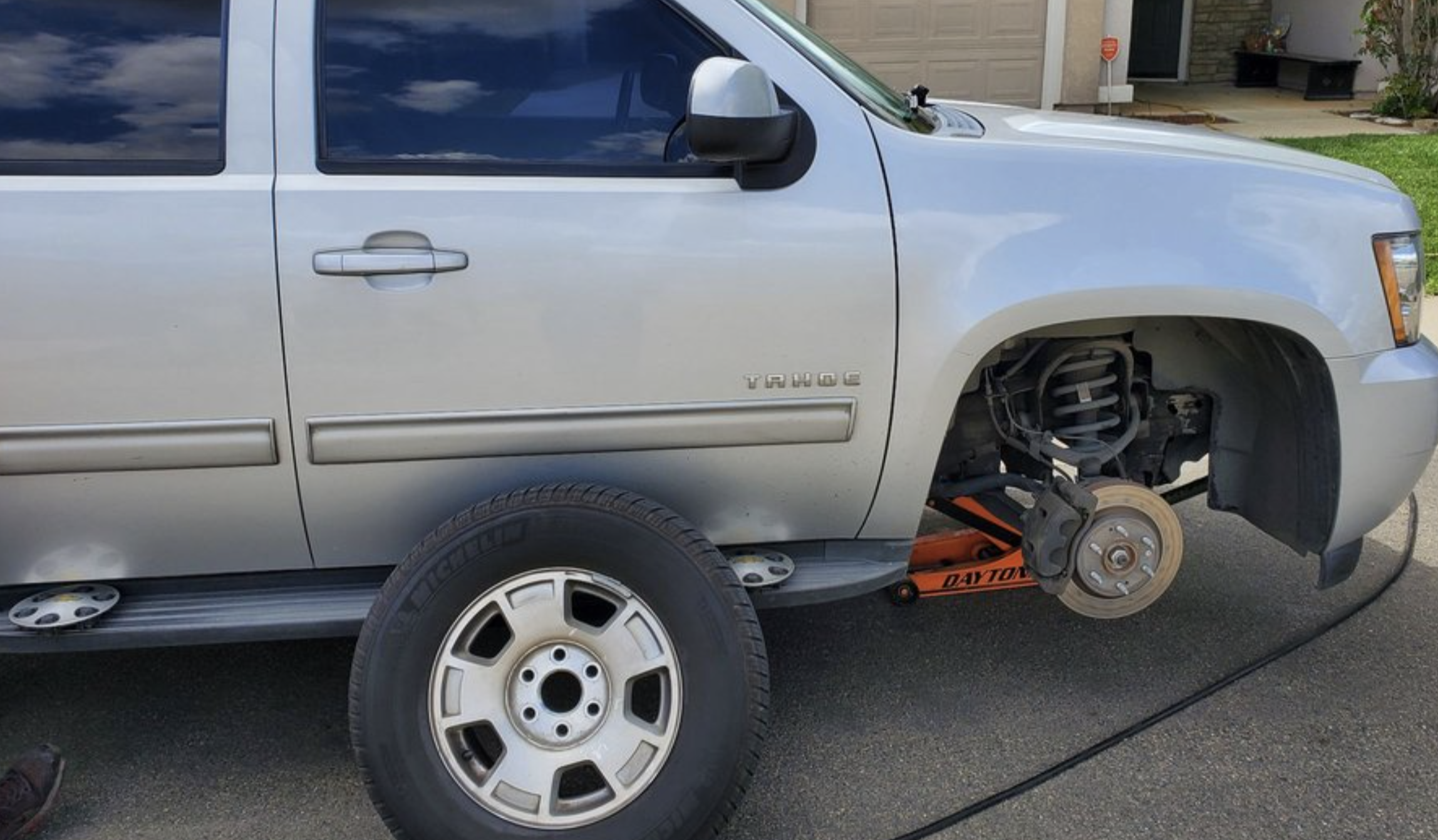 this image shows tire change in Cleveland, OH